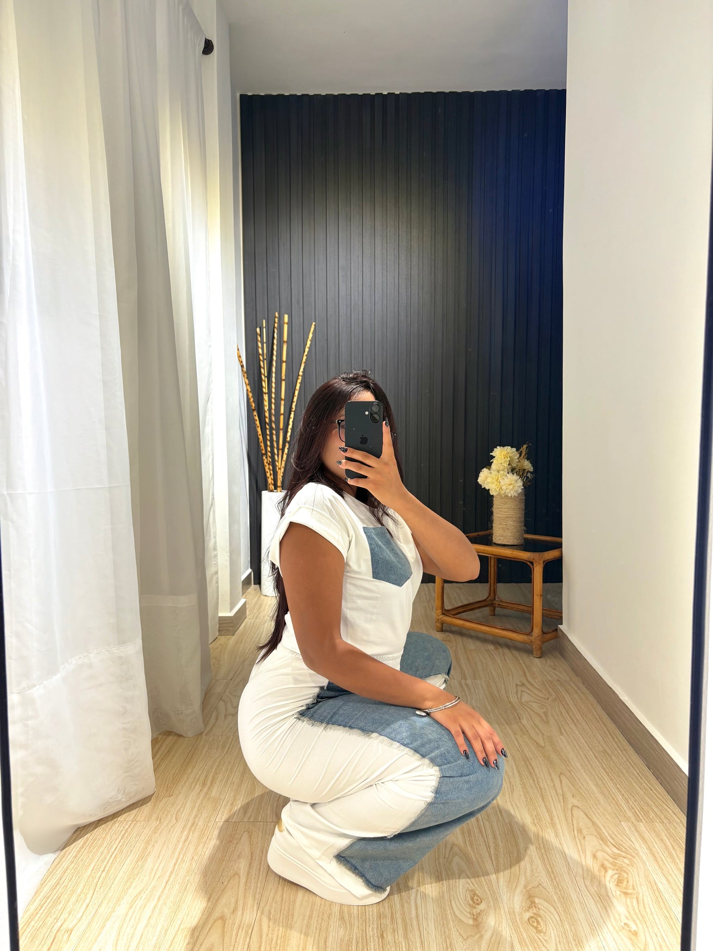 Set Casual Contraste Denim